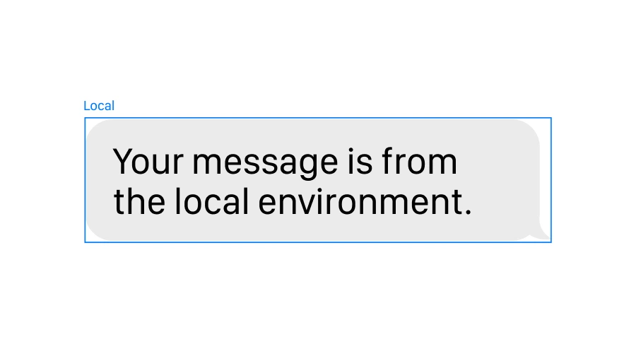 Local environment message illustration